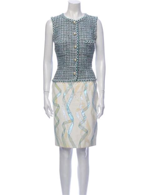 chanel sheath dress|chanel printed dresses.